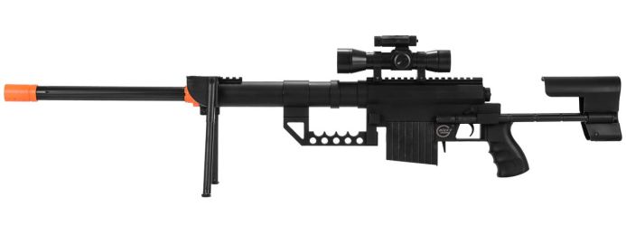 Dark Ops Airsoft 330 FPS P1200 M200 Airsoft Sniper Rifle Gun - Tactical Setup