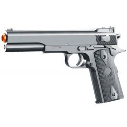 M1911 Spring Powered Airsoft Pistol with Metal Flitch and Tube Gun Metal